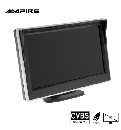 Ampire RVM051 - Monitor TFT da 12,7 cm (5'') con 2 ingressi video