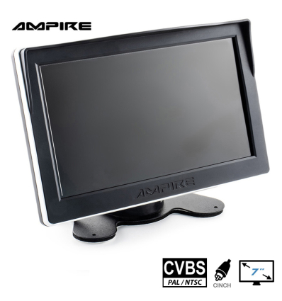 Ampire RVM071 - Monitor TFT da 17,8 cm (7'') con 2 ingressi video